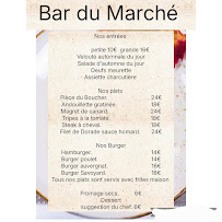 Menu Bar restaurant du Marché 22 rue Winston Churchill 03120 lapalisse Page 1