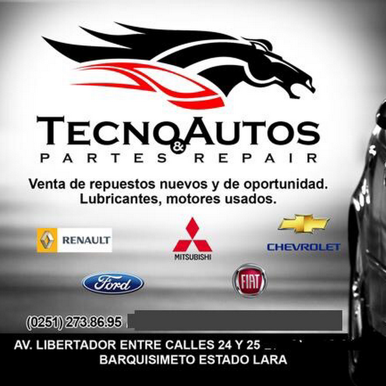 motivo Necesitar vestir Tecno Autos & Partes Repair, C.A. - Proveedor de Repuestos Nuevos y Usados  de Automóviles en Barquisimeto