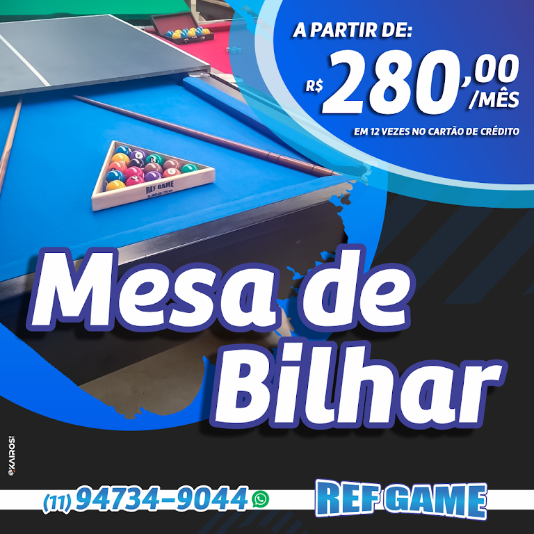 BILHARES REFGAME - Jogo De Bola Bilhar Faixada - Numeradas