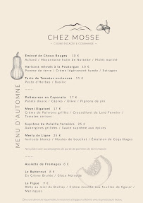Menu Chez Mosse Page 1