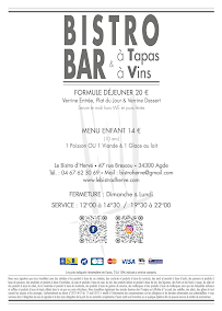 Menu Le Bistro d'Hervé Page 8