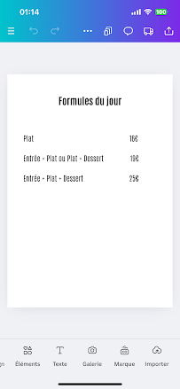 Menu Les 3 Zèbres Page 8
