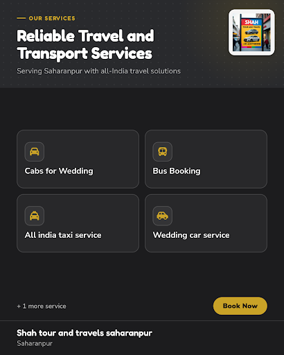 Shah tour and travels Saharanpur is the best travel agency in Saharanpur offering wedding cabs, b…