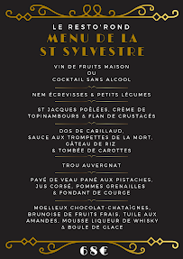 Menu Le Resto'Rond Page 1