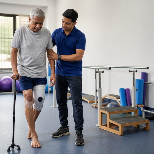 Recovering from knee replacement surgery starts with safe, structured gait training. At kinetic E… post image