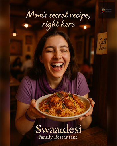 Indulge in the flavors of Jehanabad at Swaaddesi Family Restaurant! Our Hyderabadi Chicken Dum Bi…