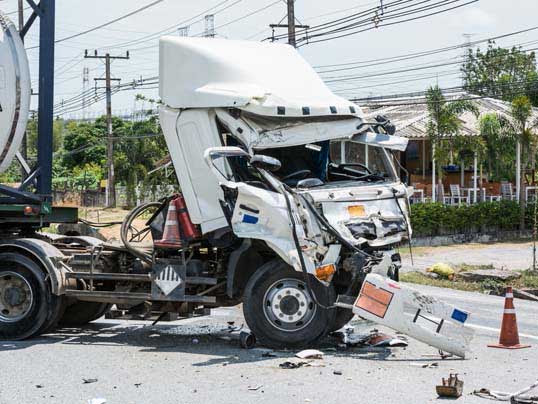 Truck Accident due to Driver Error