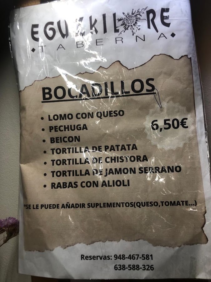 EGUZKILORE TABERNA