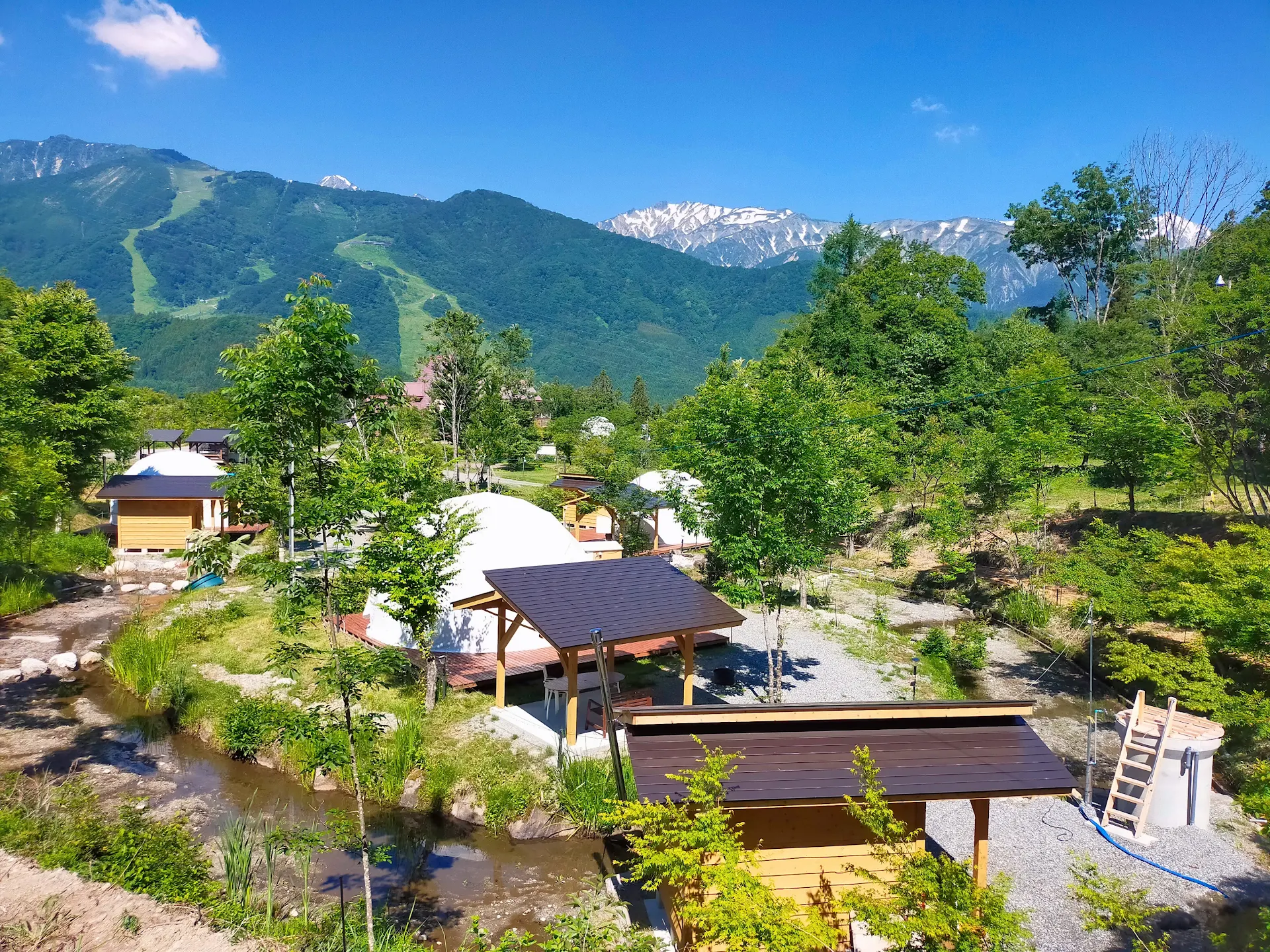 Hakuba forest of wasabi plantations (auto campground features)