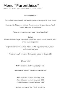 Menu Solstices – Restaurant cuisine française à Rosheim Page 1