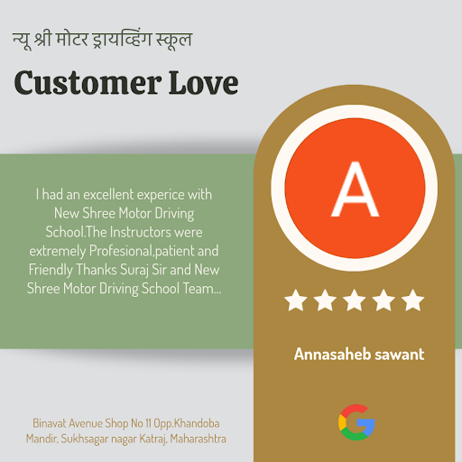 Annasaheb's exceptional experience at न्यू श्री मोटर ड्रायव्हिंग स्कूल in Sukhsagar nagar Katraj!… post image