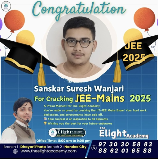 🌟 Congratulations Sanskar Vanjari on Cracking JEE Mains! 🌟 post image