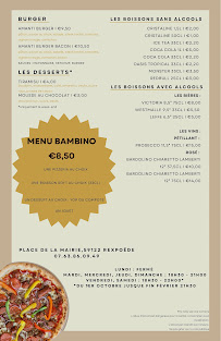 Menu Gli Amanti Pizzeria Rexpoëde Page 2