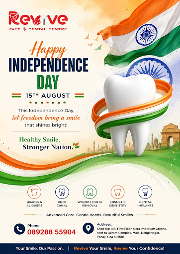 🇮🇳 Happy Independence Day from Revive Face & Dental Centre! 🇮🇳 post image