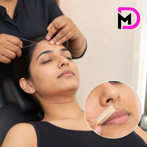 Get clean, defined eyebrows and a smooth upper lip with gentle threading at DM Salon and Wellness… post image