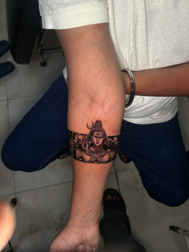 Mahadev arm band tattoo design done by Aman inkplay tattoo studio in uttam nagar west delhi  post image
