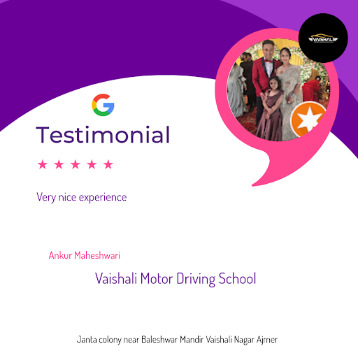 Ankur Maheshwari's driving journey was made smooth with Vaishali Motor Driving School in Ajmer. H… post image
