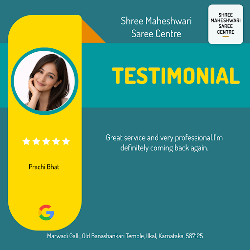 Prachi Bhat's love for Shree Maheshwari Saree Centre in Ilkal knows no bounds! She raves about ou… post image