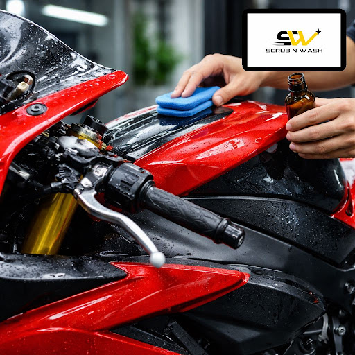 Give your bike a long-lasting shine and strong protection with premium ceramic coating at Scrub N…