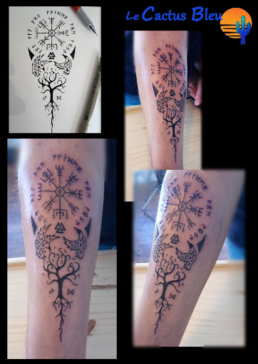 Le cactus bleu tattoo - Thumbnail