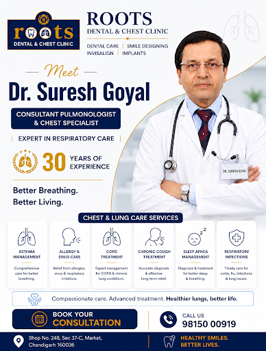 Meet Dr. Suresh Goyal, a trusted Pulmonologist and Chest Specialist at Roots Dental & Chest Clini… post image