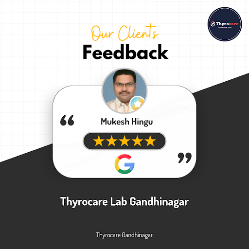 Mukesh Hingu's exceptional experience with Thyrocare Lab Gandhinagar! He raves about our seamless…