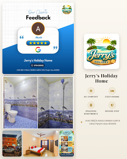 Explore comfortable Ac Dometric rooms at Jerry's Holiday Home, offering convenient studios for re…