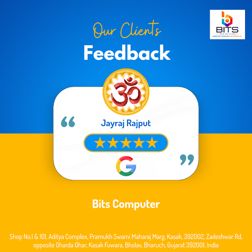 Jayraj Rajput from Bharuch had a fantastic experience at Bits Computer! He loved the reliable ser… post image