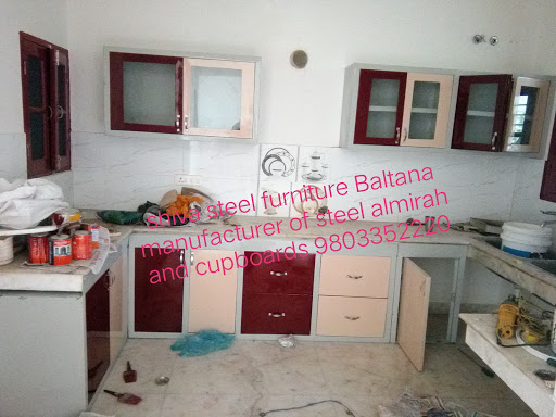 Steel kitchen cupboards