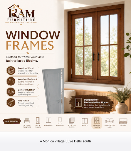 Ram Carpenter Service offers expertly crafted wooden window frames designed for durability and st… post image