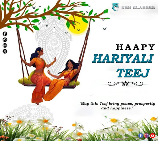 KBN CLASSES in Gaur City 2, Greater Noida, wishes all students and families a very Happy Teej! post image