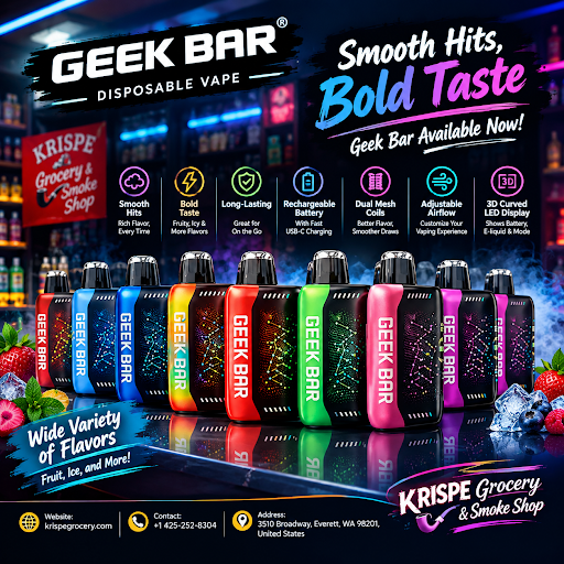 Looking for a Smoke Shop Everett with a variety of Geek Bar options? Stop by Krispe Grocery & Smo… post image