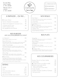 Menu Restaurant l'Entracte Page 1