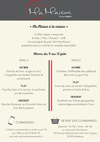 Menu Restaurant Ma Maison Page 3