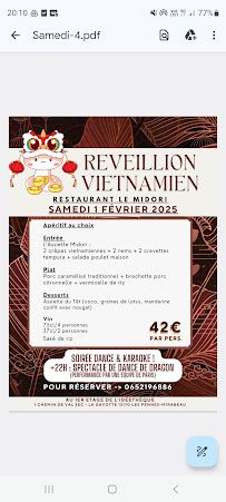 Menu Le Midori Page 3