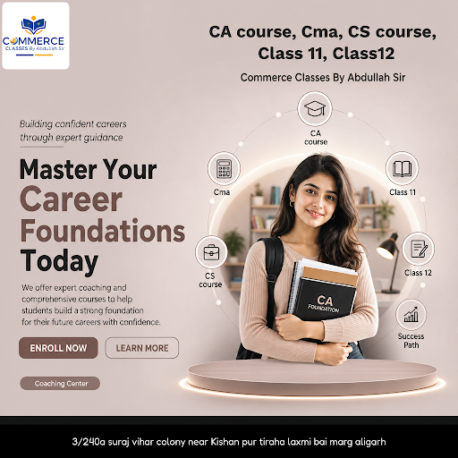 Commerce Classes By Abdullah Sir offers expert coaching for CA courses, CMA courses, CS courses,… post image