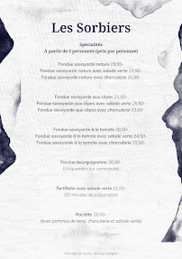 Menu Les Sorbiers Page 1
