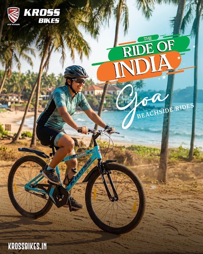 Where the waves meet the open road, freedom finds its rhythm. 🇮🇳🚴