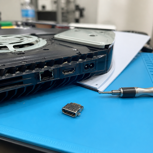 Is your PS5 showing no signal, flickering display or damaged HDMI pins? At Phone repair service h…