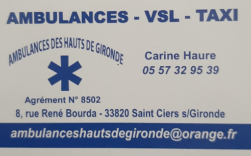 AMBULANCES DES HAUTS DE GIRONDE