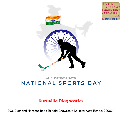 Celebrate National Sports Day at Kuruvilla Diagnostics, your behala diagnostic centre, by priorit… post image