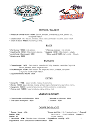 Menu Restaurant Le Manuia Port Barcares - Paillote - Bar Page 1