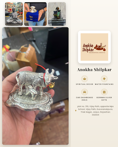 Discover elegant German Silver products at Anokha Shilpkar, a trusted gift shop in Jaipur, specia…