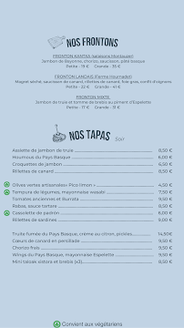 Menu Restaurant Le Trinquet, bar à tapas, cave à vins Page 2