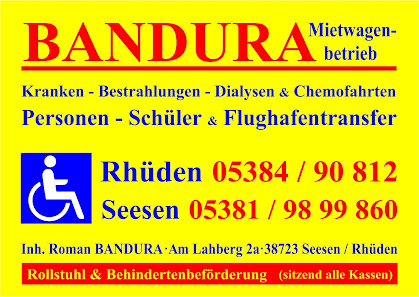 Mietwagenbetrieb Bandura Am Lahberg 2A, 38723 Seesen, Deutschland