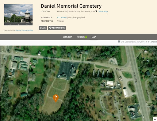 Daniel Memorial Cemetery - Thumbnail