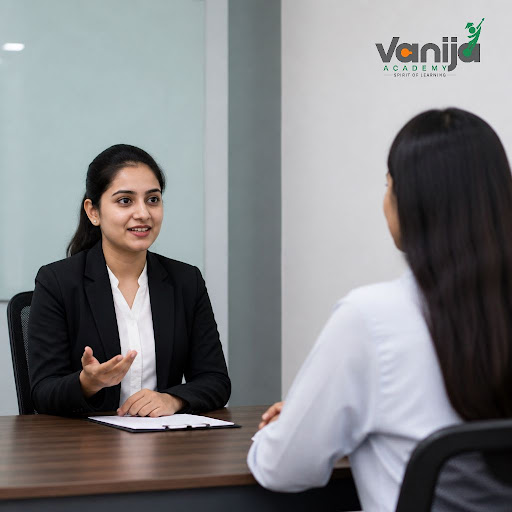 Job interview aa raha hai, par English confidence thoda kam lag raha hai? Vanija Academy, Nandri,… post image