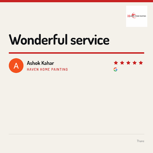 Ashok Kahar, a delighted customer from Thane, gives a glowing 5-star review for Haven Home Painti… post image