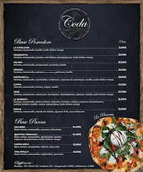 Menu Coda pizzas Page 2