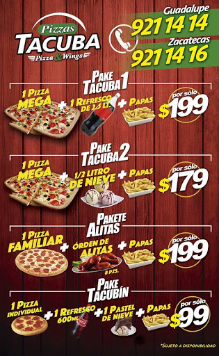 Pizzas Tacuba Zacatecas